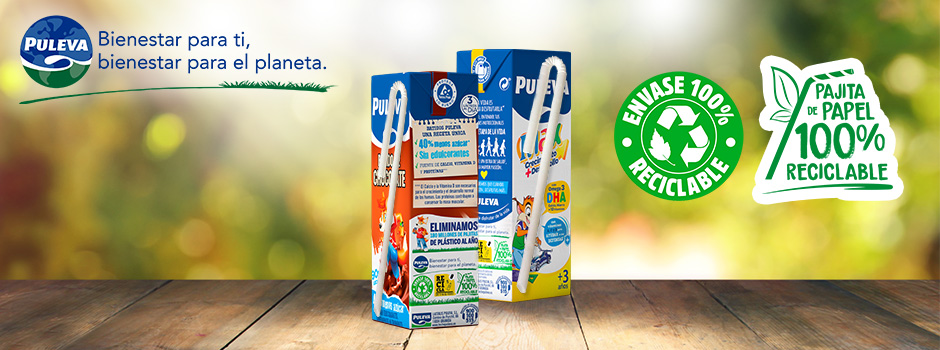 Puleva sustituye 180 millones de pajitas de plástico por pajitas de papel reciclable  en toda su gama de 200 ml
