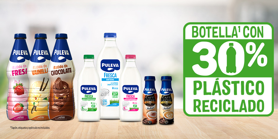 Puleva introduce un 30% de PET reciclado en sus botellas