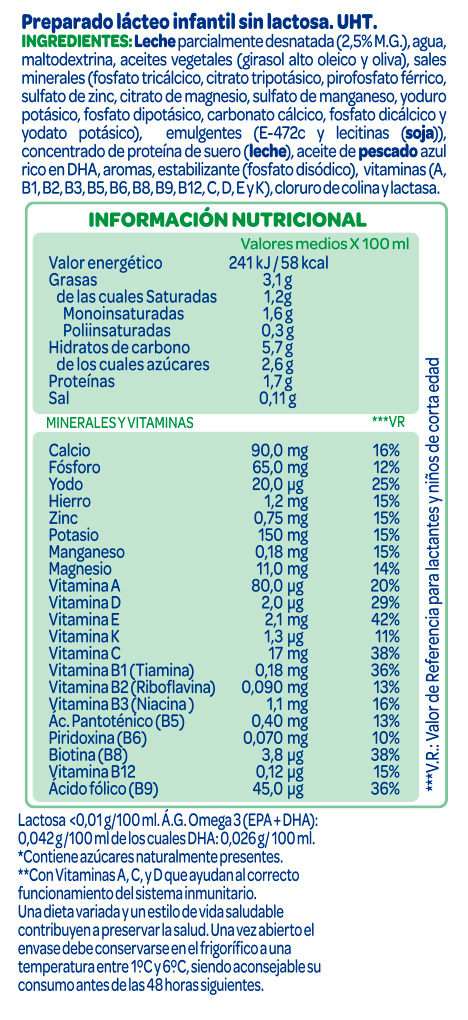 Información nutricional - 600ml